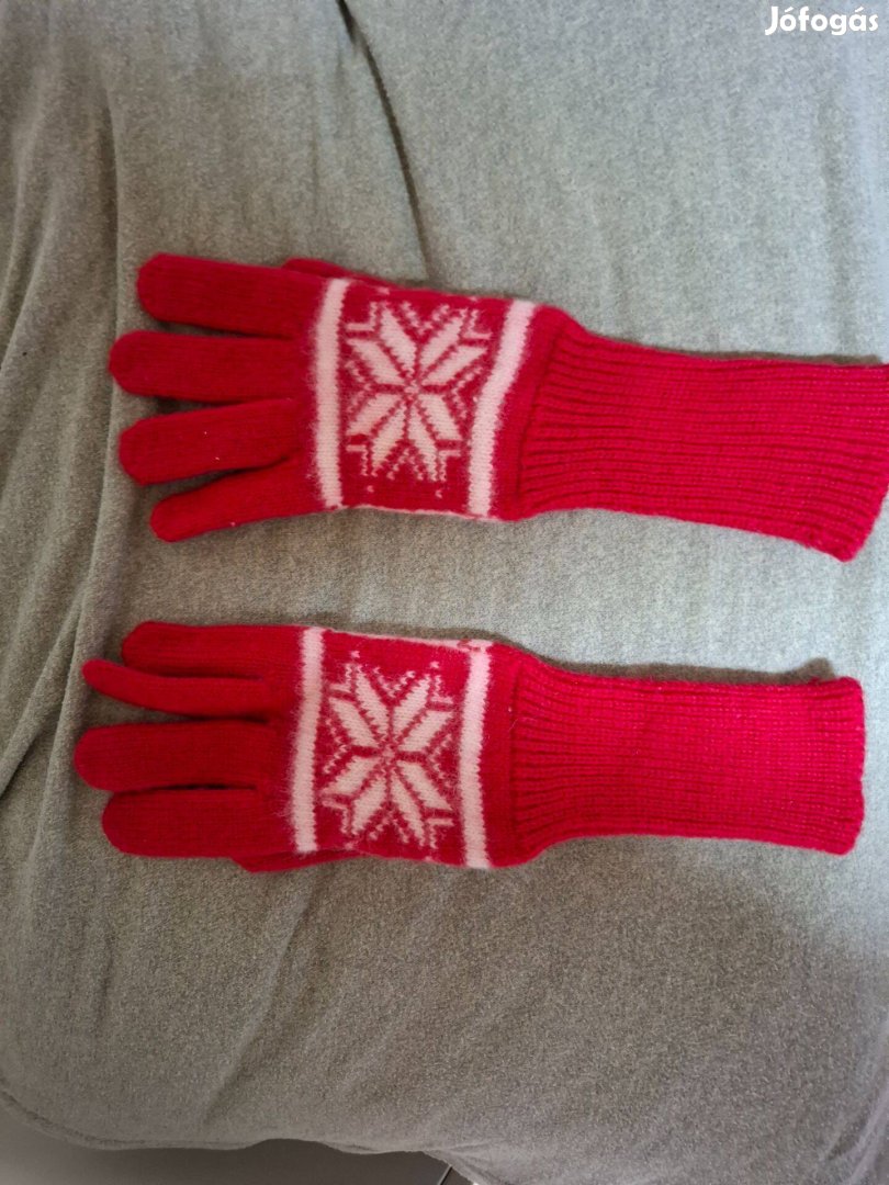 Piros fehér mintás gyerek kesztyűhosszú