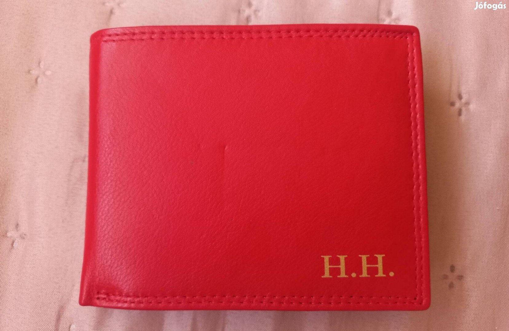 Piros valódi bőr pénztárca