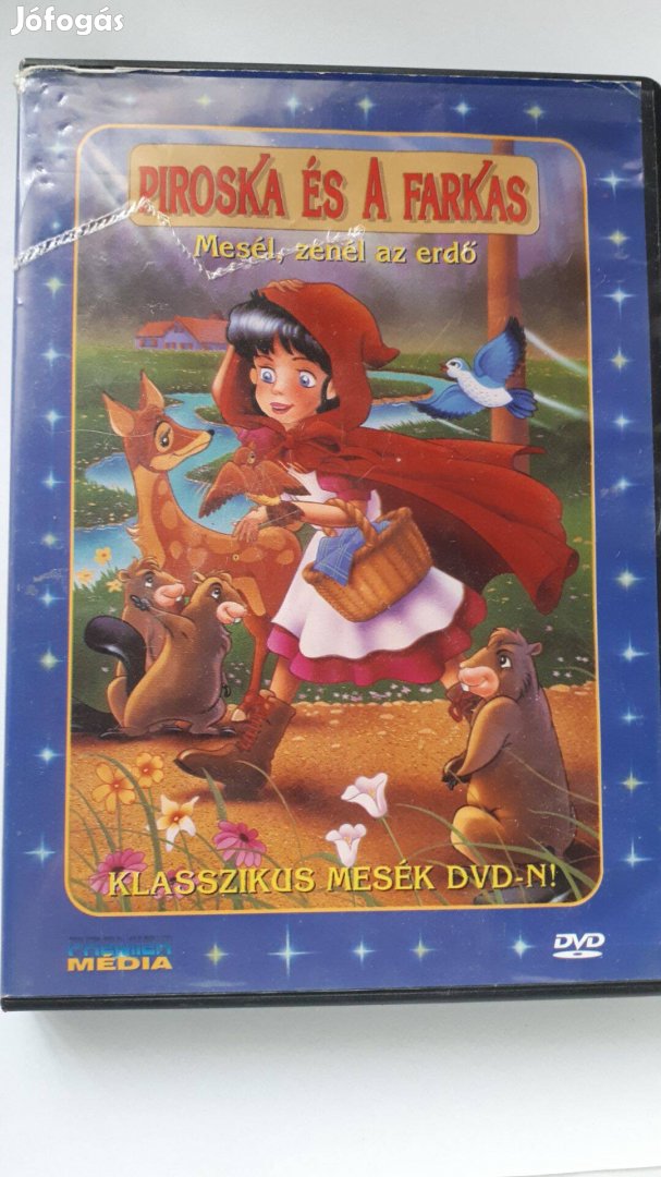 Piroska és a farkas mese, rajzfilm DVD (posta 510 Ft)