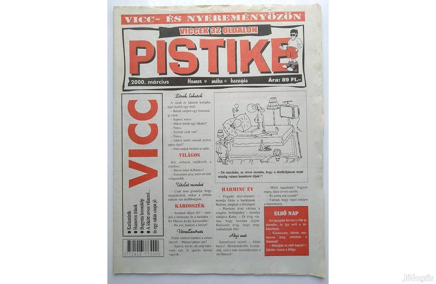 Pistike viccújság, 2000 márciusi szám