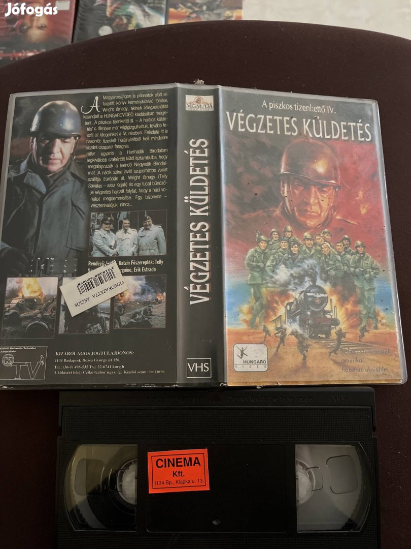 Piszkos tizenkettő 4 végzetes küldetés akció vhs kistok
