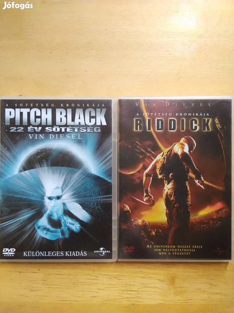Pitch Black 22 évente sötétség + Riddick dvd Vin Diesel 