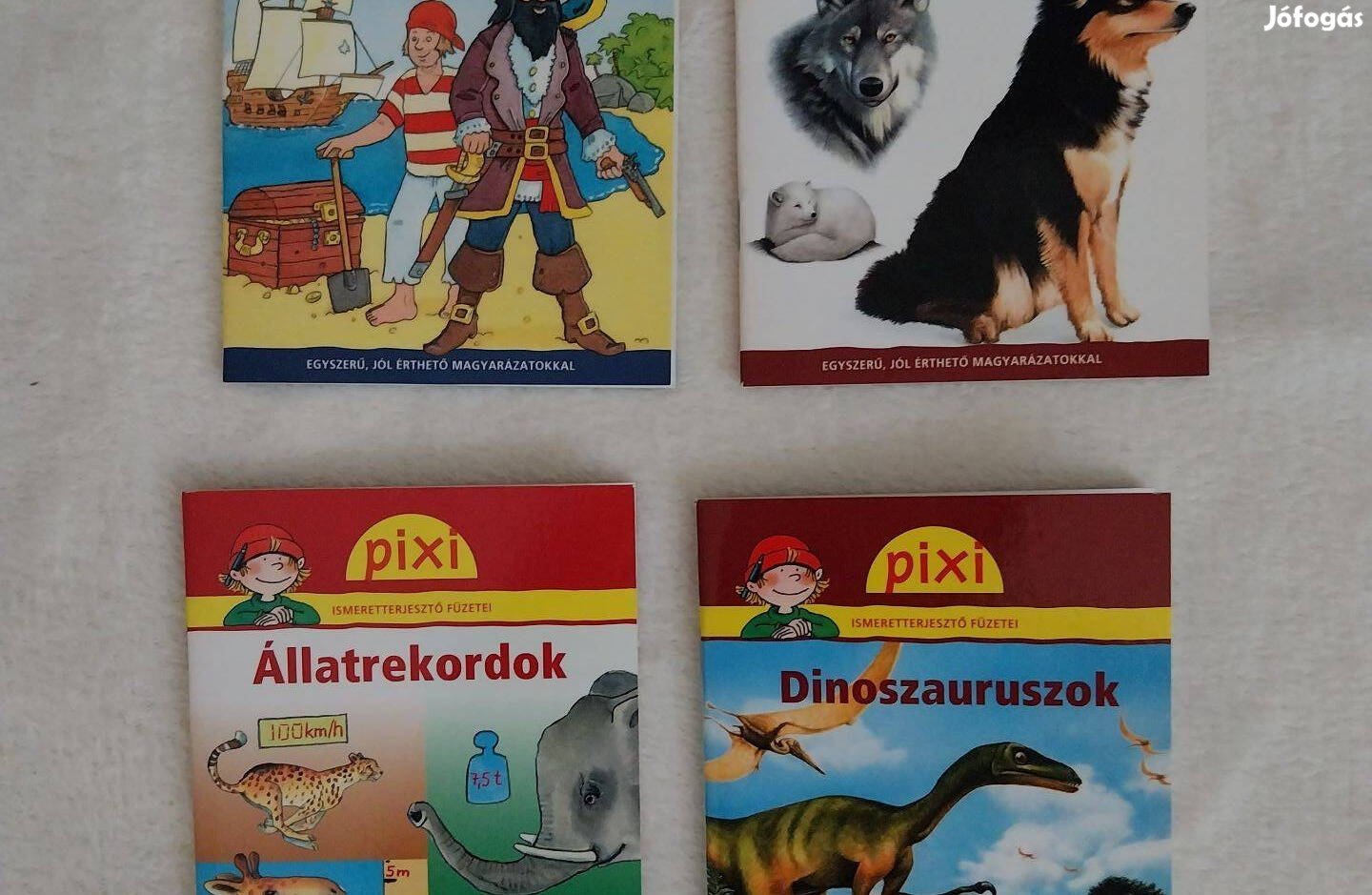 Pixi mese és ismeretterjesztő sorozat dinók, kuyták.stb. 4 részes