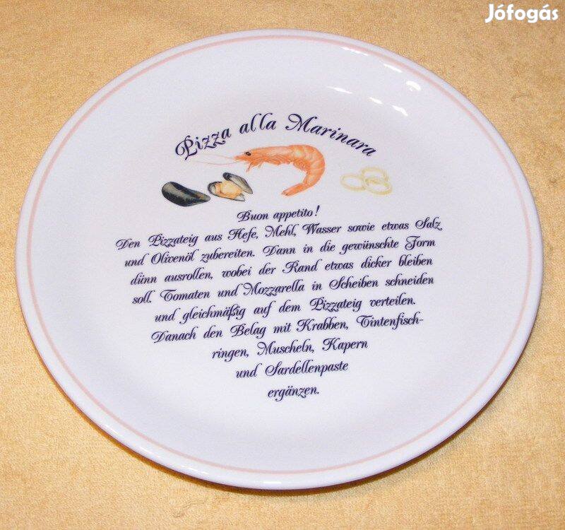 Pizza porcelán tányér