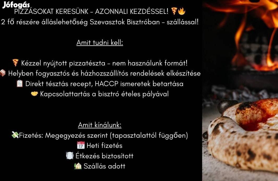 Pizzaszakács állás