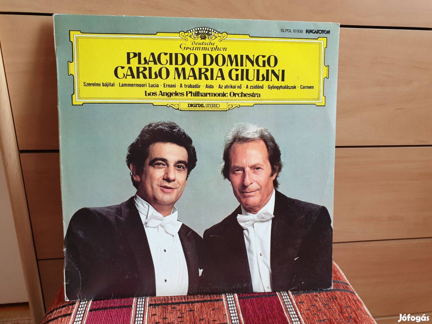 Placido Domingo & Carlo Maria Giulini hanglemez bakelit lemez Vinyl