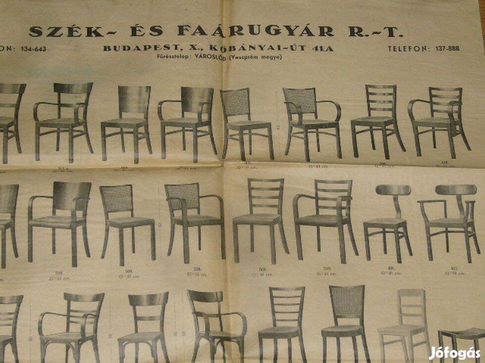 Plakát , régi, szék, Thonet, bútor,