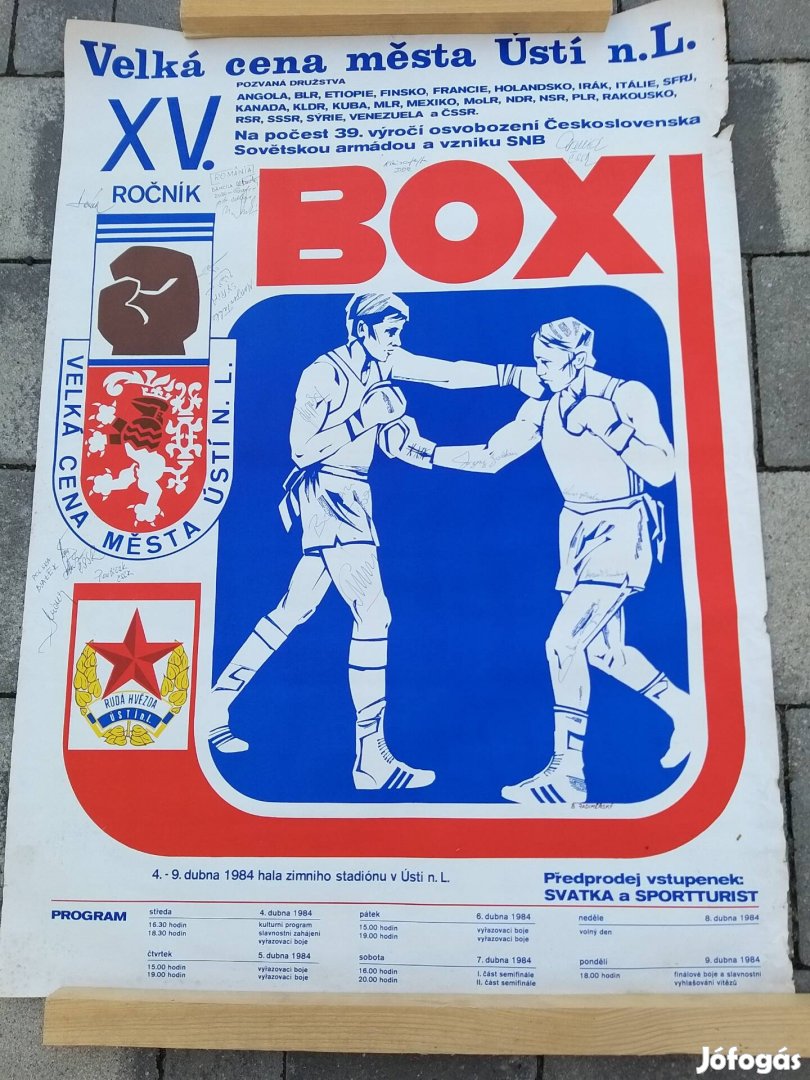 Plakát, box, velká cena usti n.L. 1984