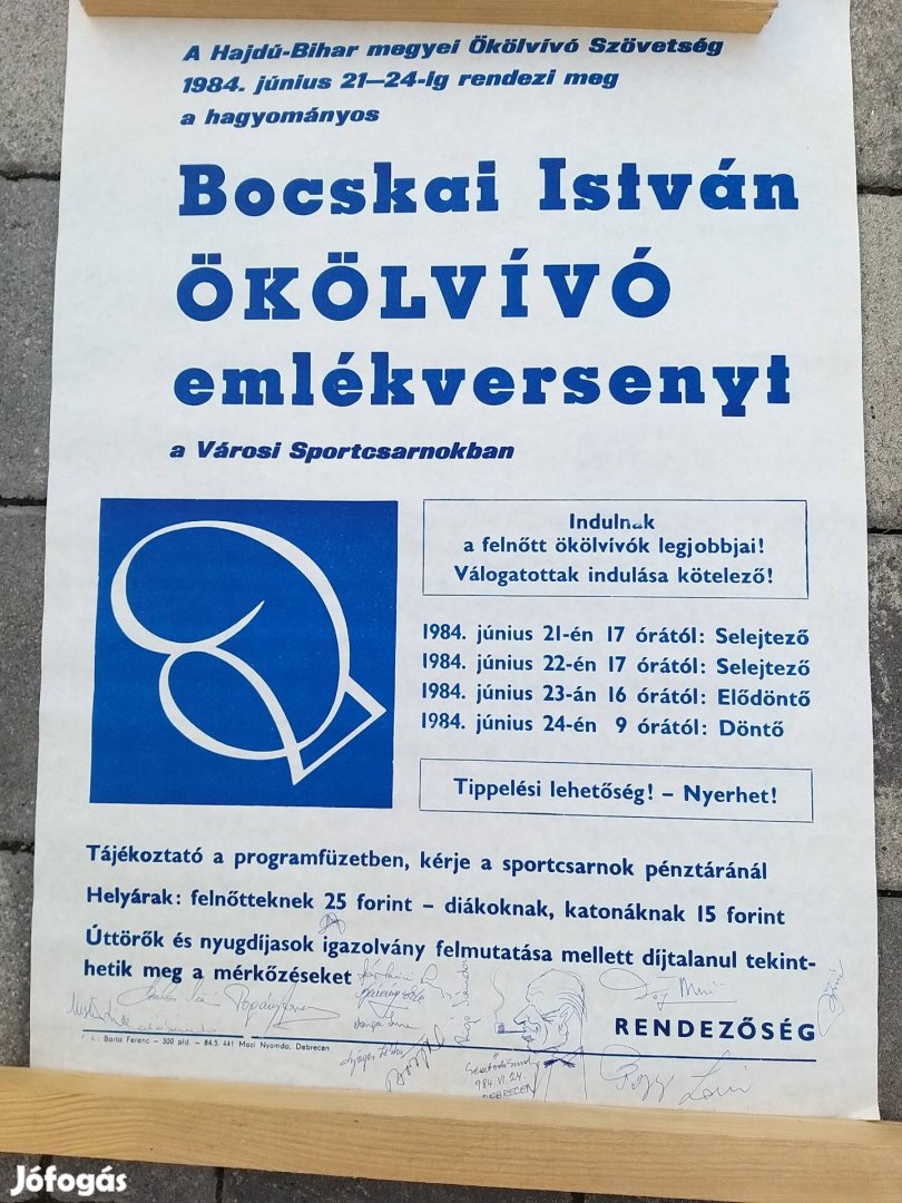 Plakát,bocskai istván ökölvívó emlékverseny 1984