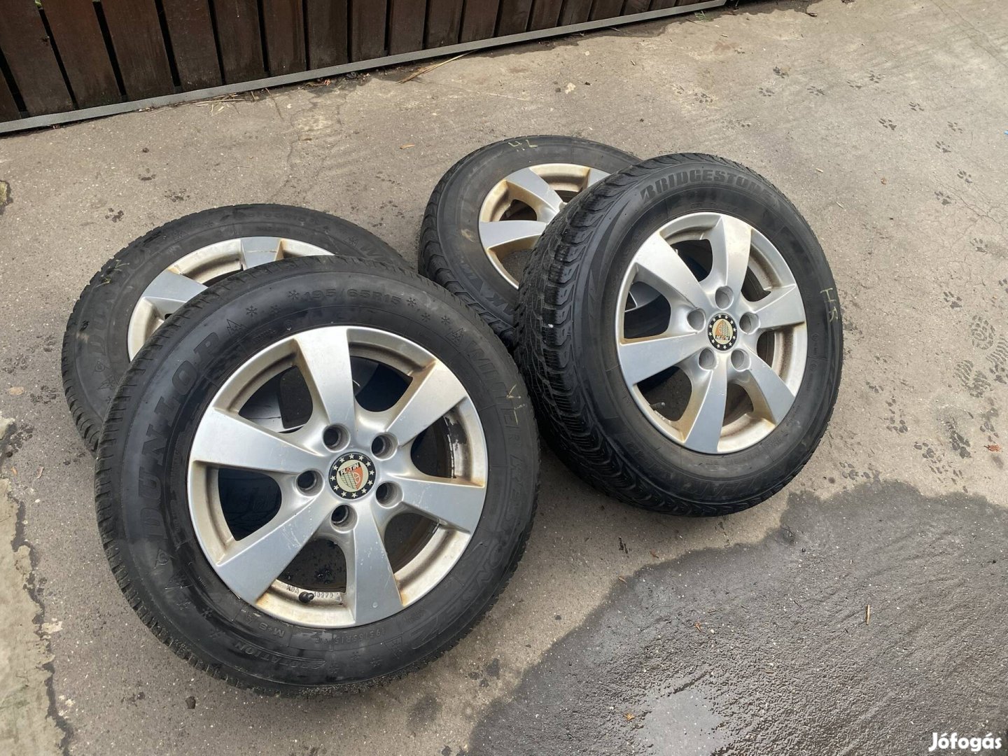 Platin 5x112 alufelni szett, 5x112, 15" téli gumikkal felni 195/65R15