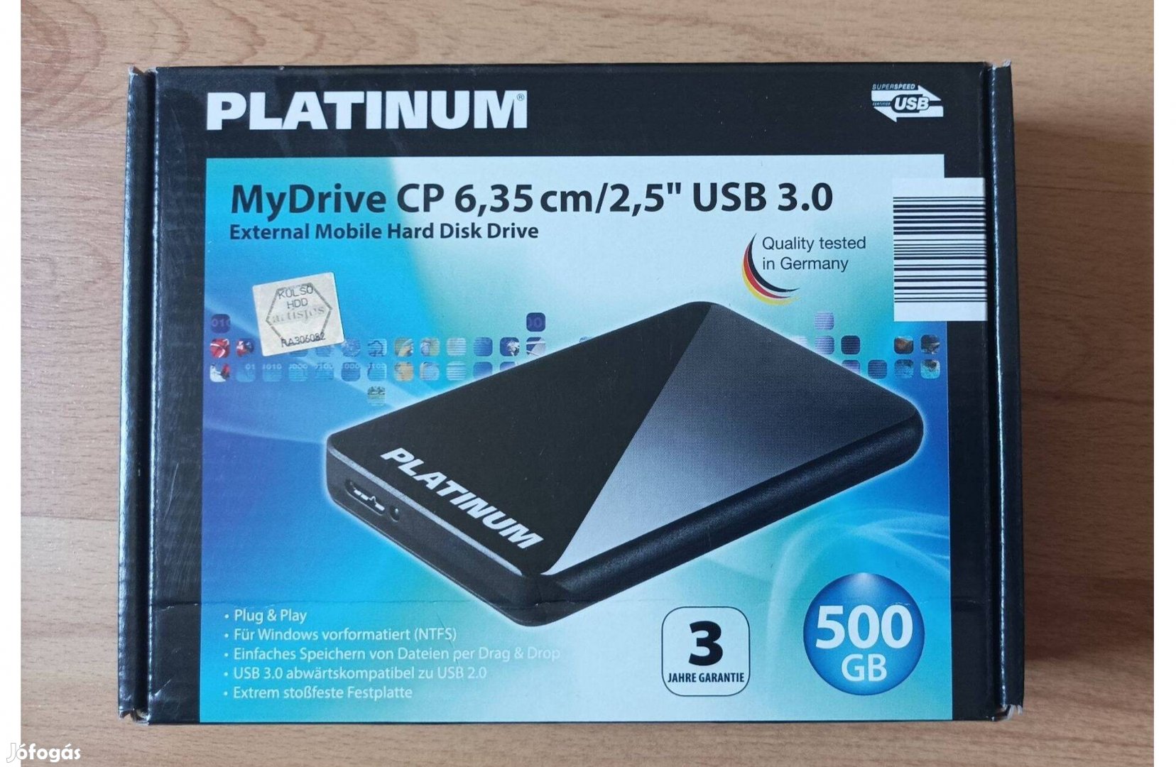 Platinum 2,5"-os HDD tároló 500 GB-os