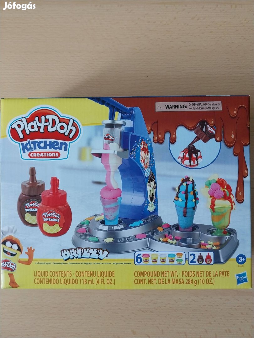 Play-doh fagylalt készlet öntettel gyurma szett