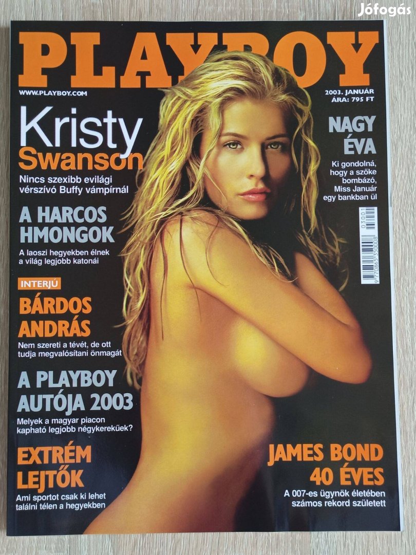 Playboy 2003 január Kristy Swanson gyűjtői, hibátlan darab
