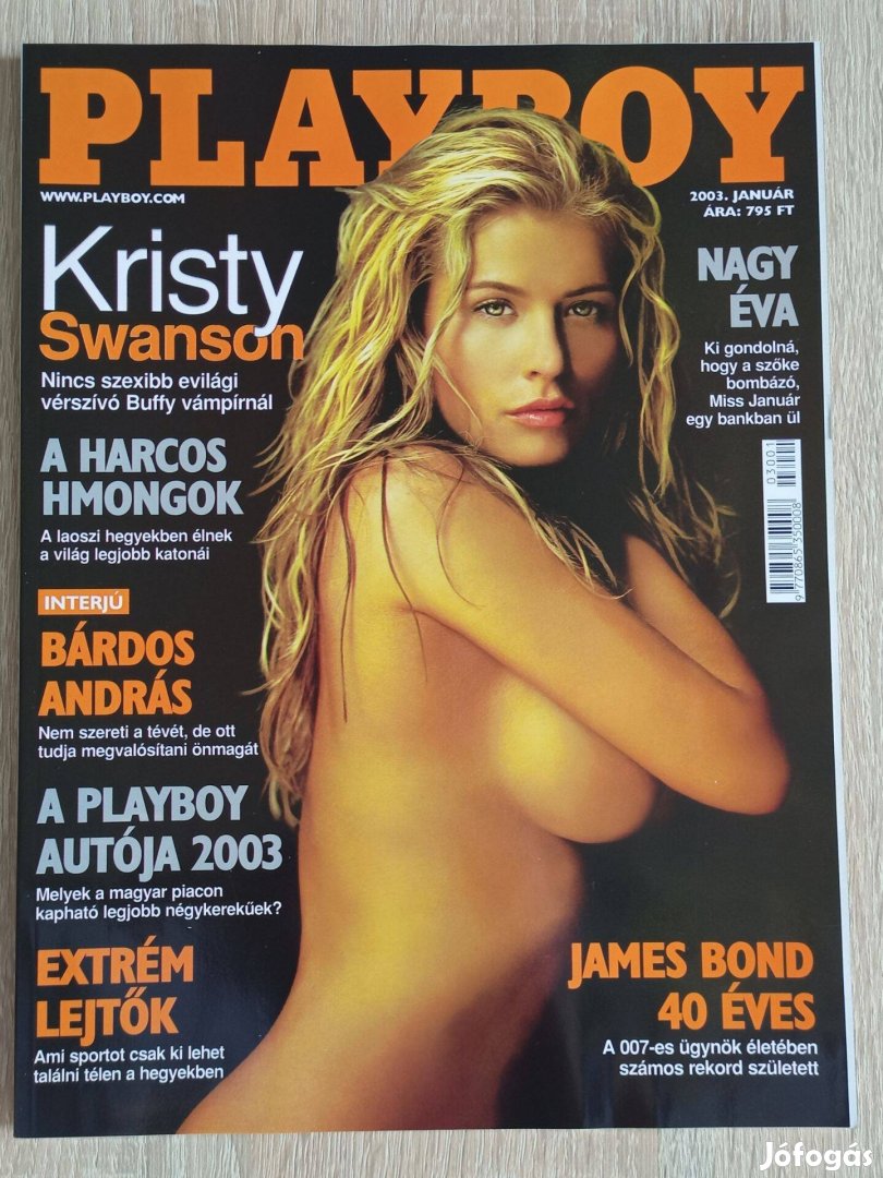 Playboy 2003 január Kristy Swanson gyűjtői, hibátlan darab