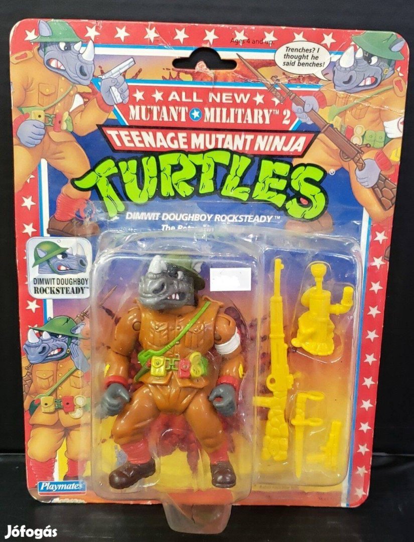 Playmates 1992 Tmnt Dimwit Doughboy Rocksteady