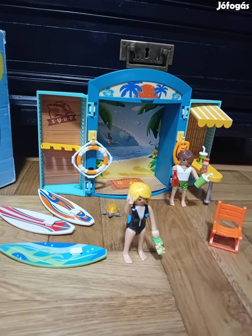 Playmobil 5641 strand bódé ház szörf hordozható 