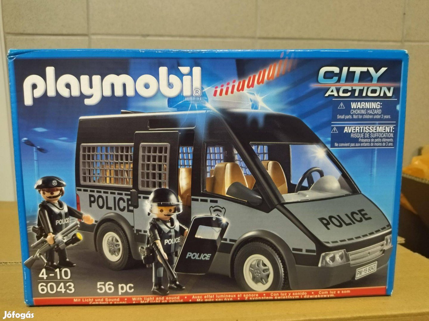 Playmobil 6043 Rendőrségi rabszállító fénnyel és hanggal új