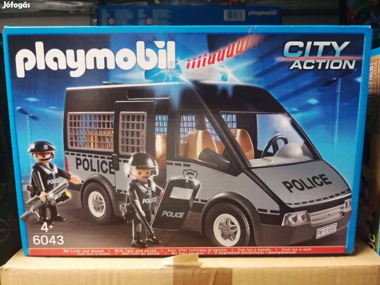 Playmobil 6043 Rendőrségi rabszállító fénnyel és hanggal új