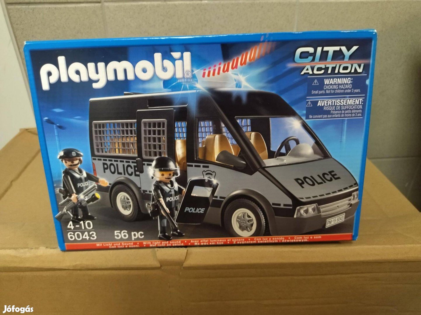 Playmobil 6043 Rendőrségi rabszállító fénnyel és hanggal új, bontatlan