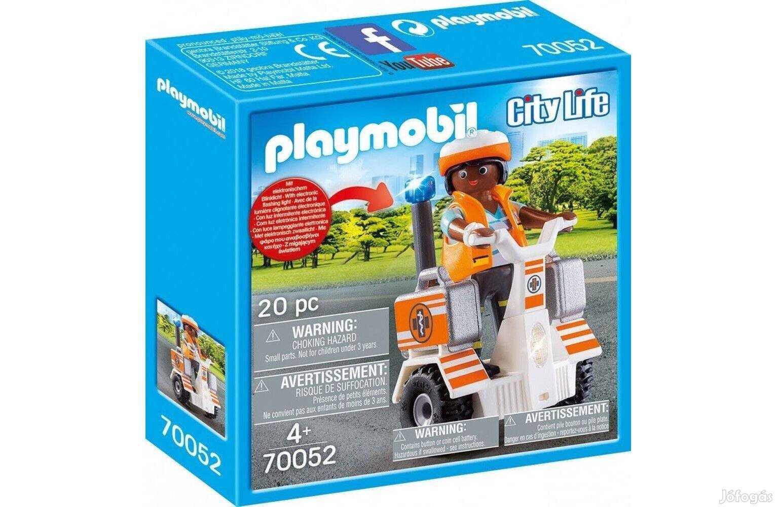 Playmobil 70052 - doktornő kétkerekű járgánnyal, Új