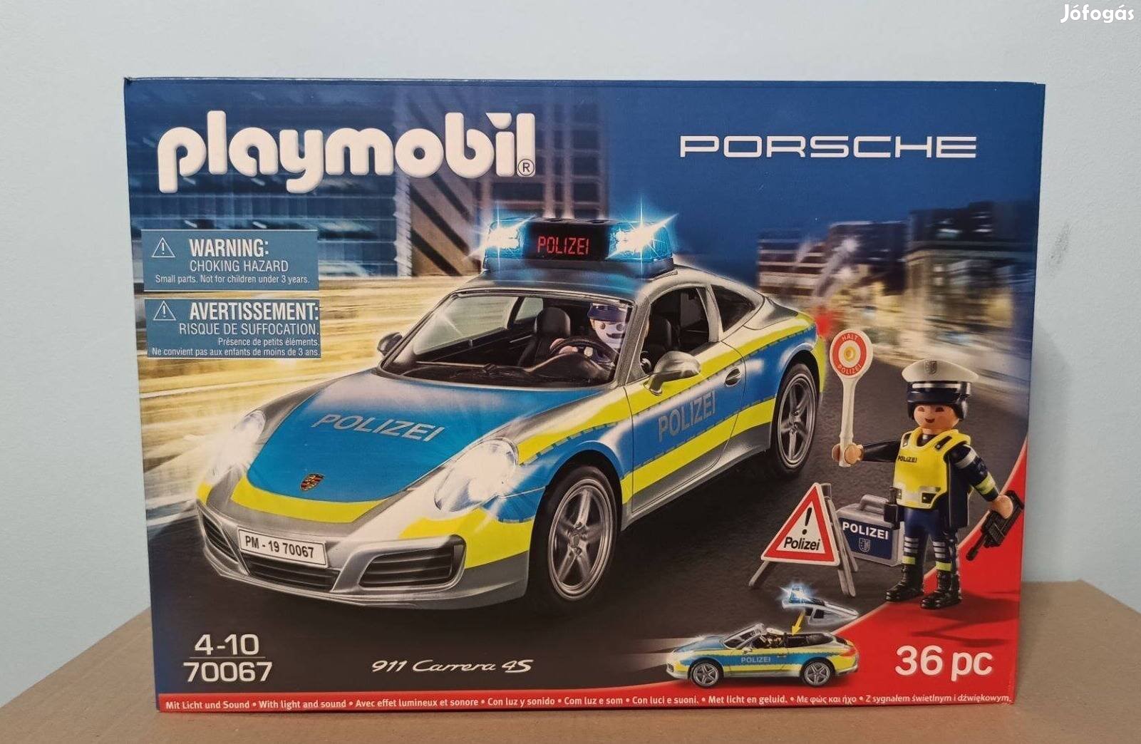 Playmobil 70067 Porsche 911 Carrera Rendőrautó Új Bontatlan