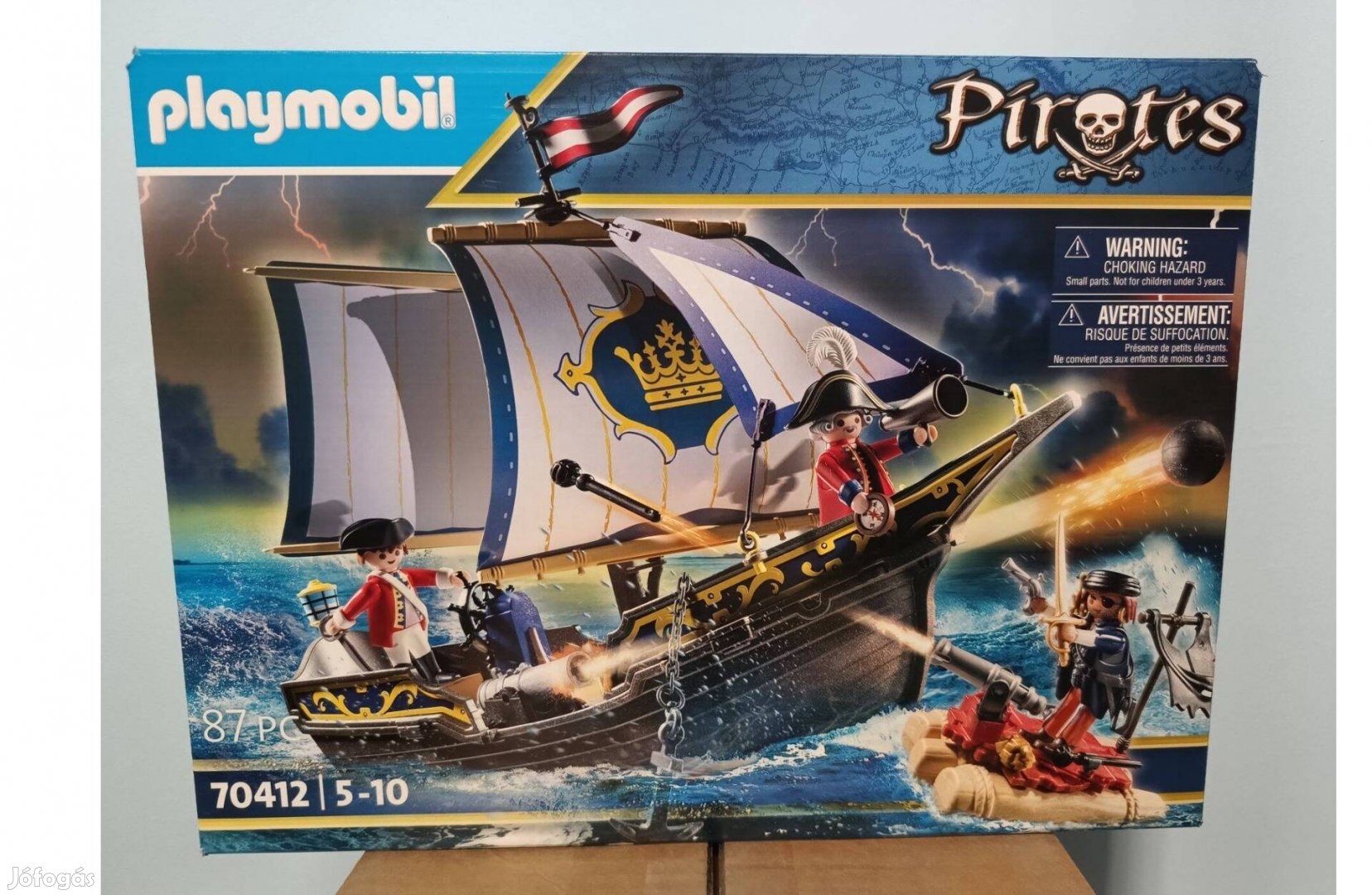 Playmobil 70412 + 70413 Piros Zubbonyos Katonák Hajója És Erődje