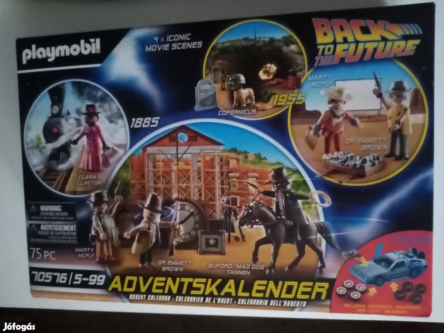 Playmobil 70576 Vissza a jövőbe 3 Adventi naptár, Új, bontatlan
