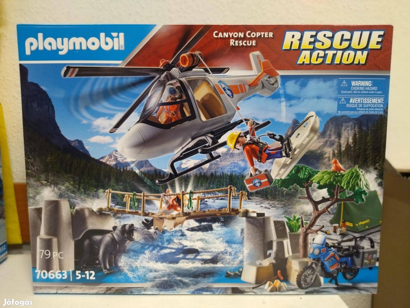 Playmobil 70663 Helikopteres mentőakció a kanyonban új, bontatlan