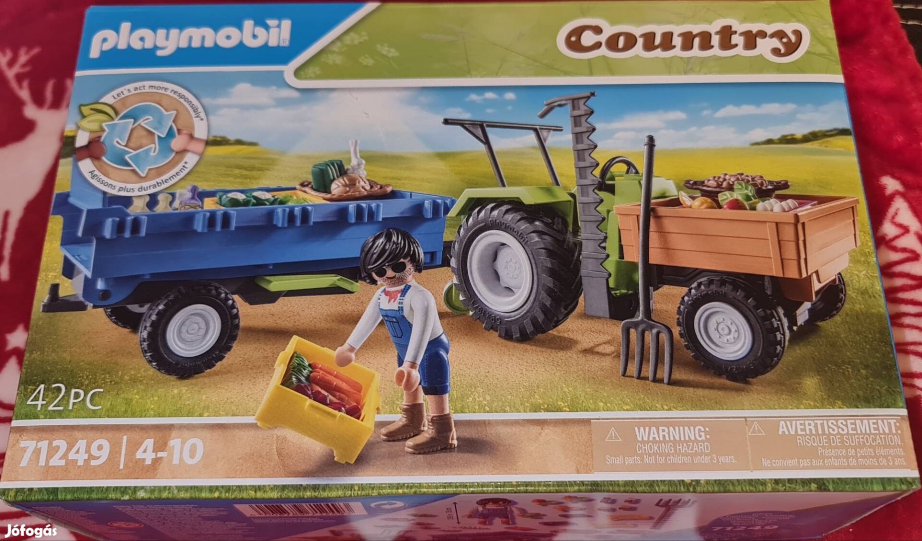 Playmobil 71249 traktor pótkocsival bontatlan 