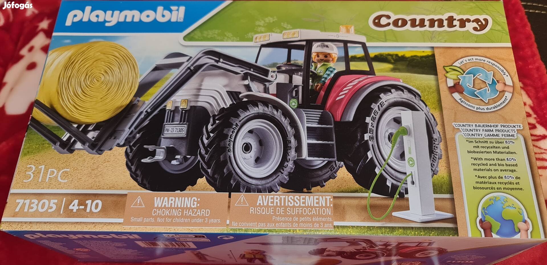 Playmobil 71305 Traktor töltőállomással bontatlan 