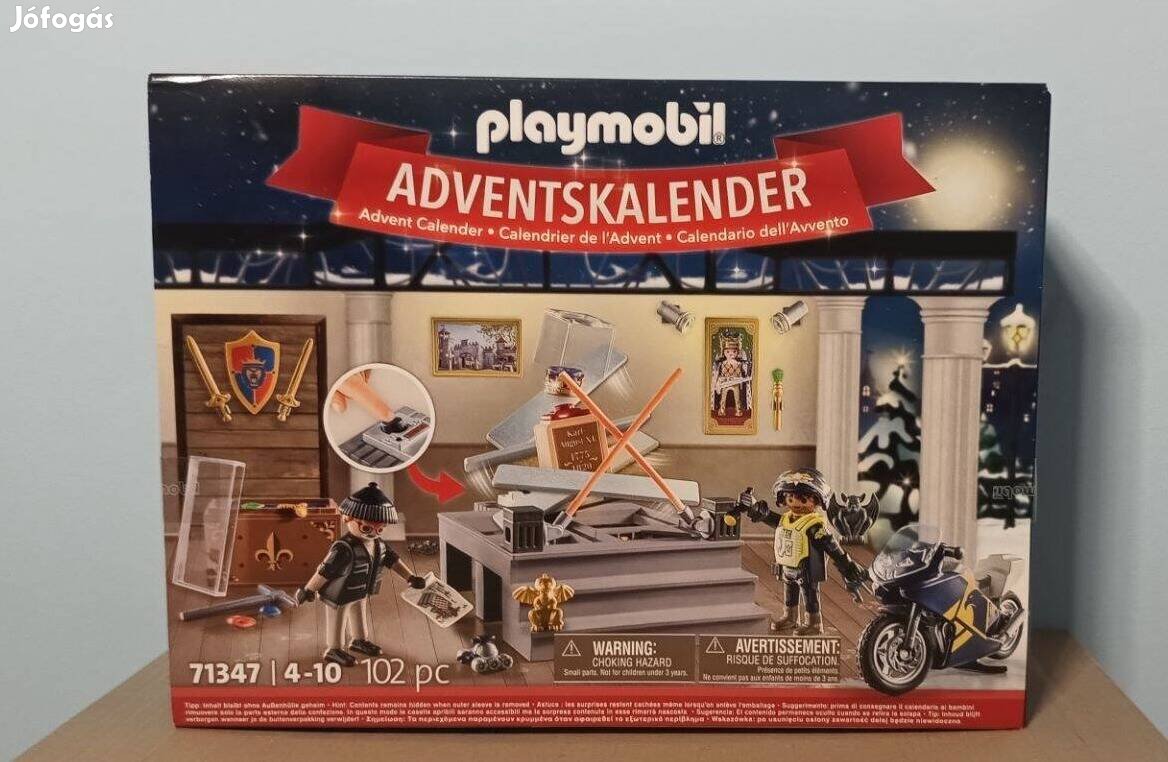 Playmobil 71347 Rendőr Adventi Naptár Múzeumi Rablás Új Bontatlan