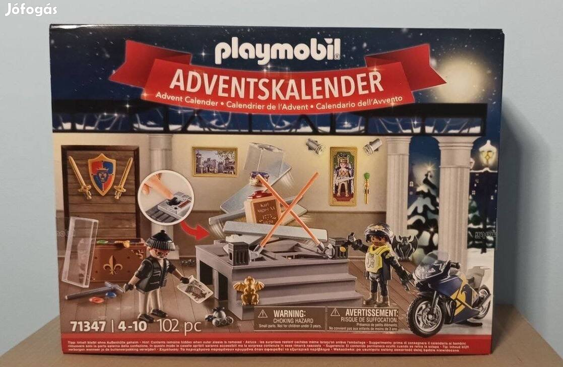 Playmobil 71347 Rendőr Adventi Naptár Múzeumi Rablás Új Bontatlan