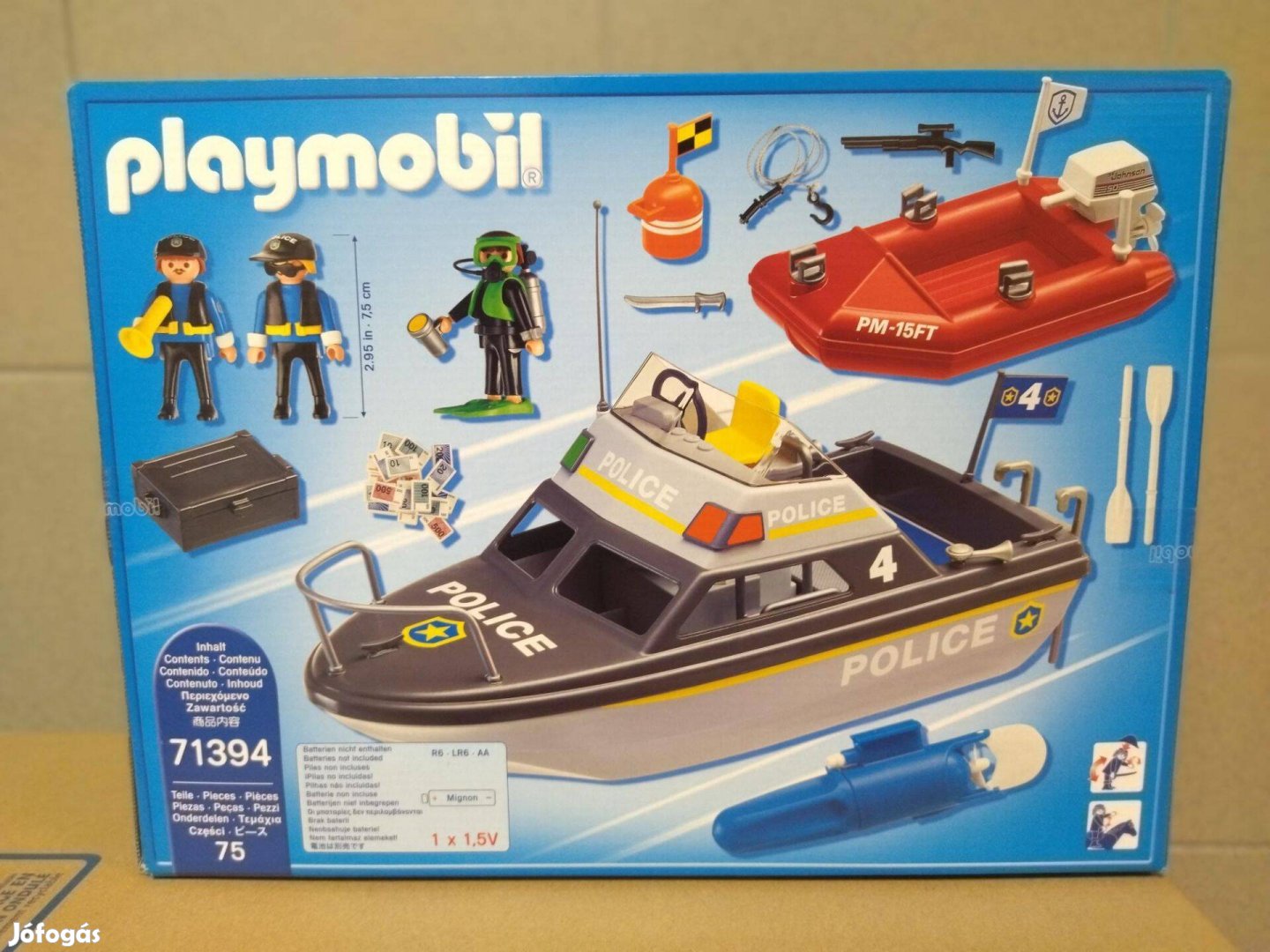 Playmobil 71394 Rendőrségi motorcsónak víz alatti motorral új