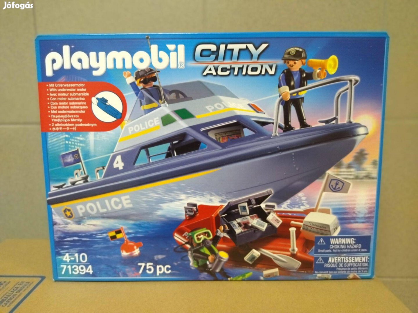 Playmobil 71394 Rendőrségi motorcsónak víz alatti motorral új