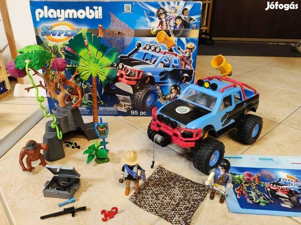 Playmobil 9407 monster dzsip autó majom szikla eladó dobozával