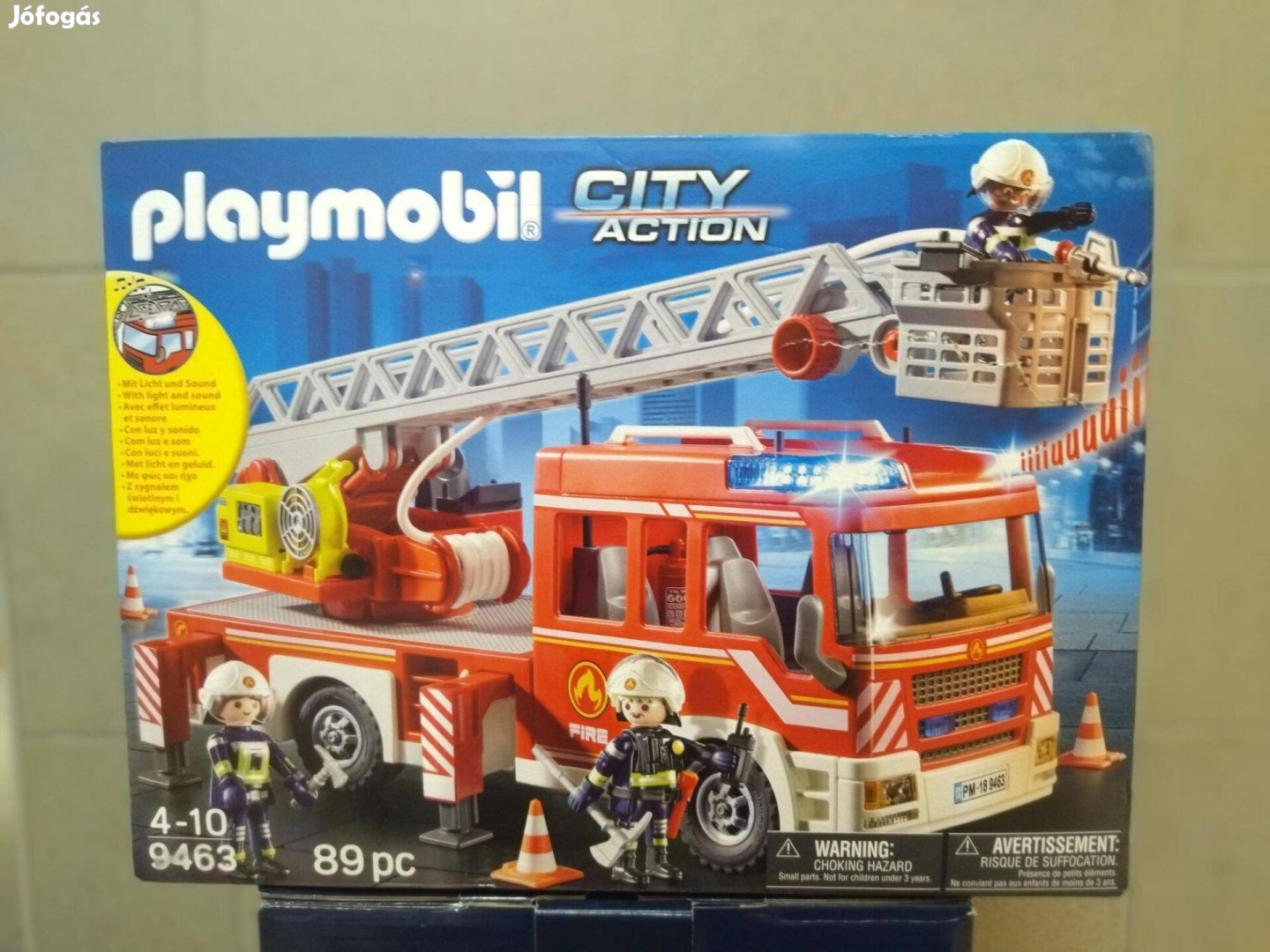 Playmobil 9463 Tűzoltóautó emelőkosárral új, bontatlan