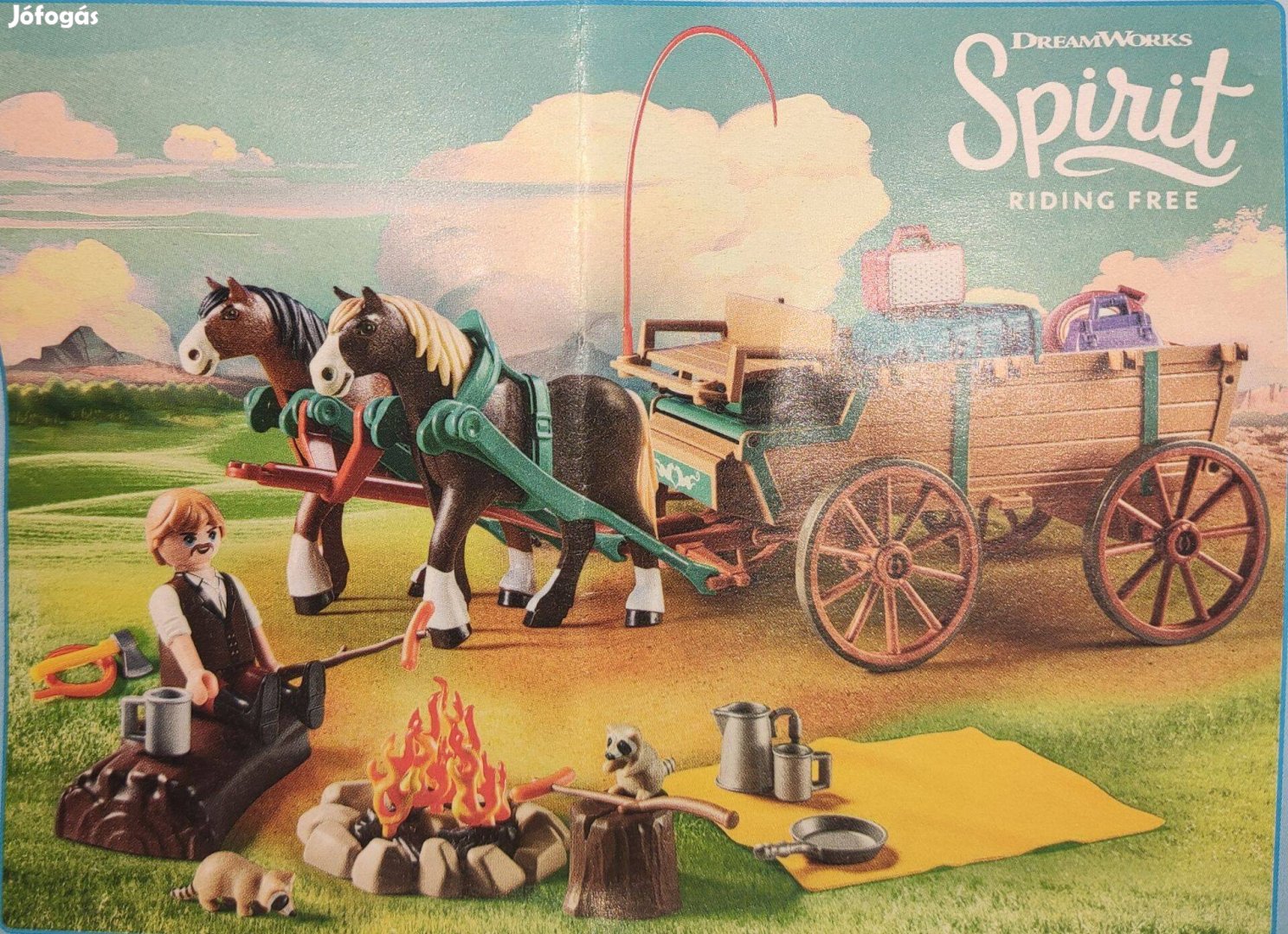 Playmobil 9477 Spirit - Lucky apukája szekéren