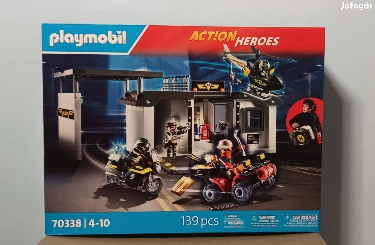 Playmobil Action Heroes 70338 Hordozható SWAT Rendőrségi Központ Új Bo