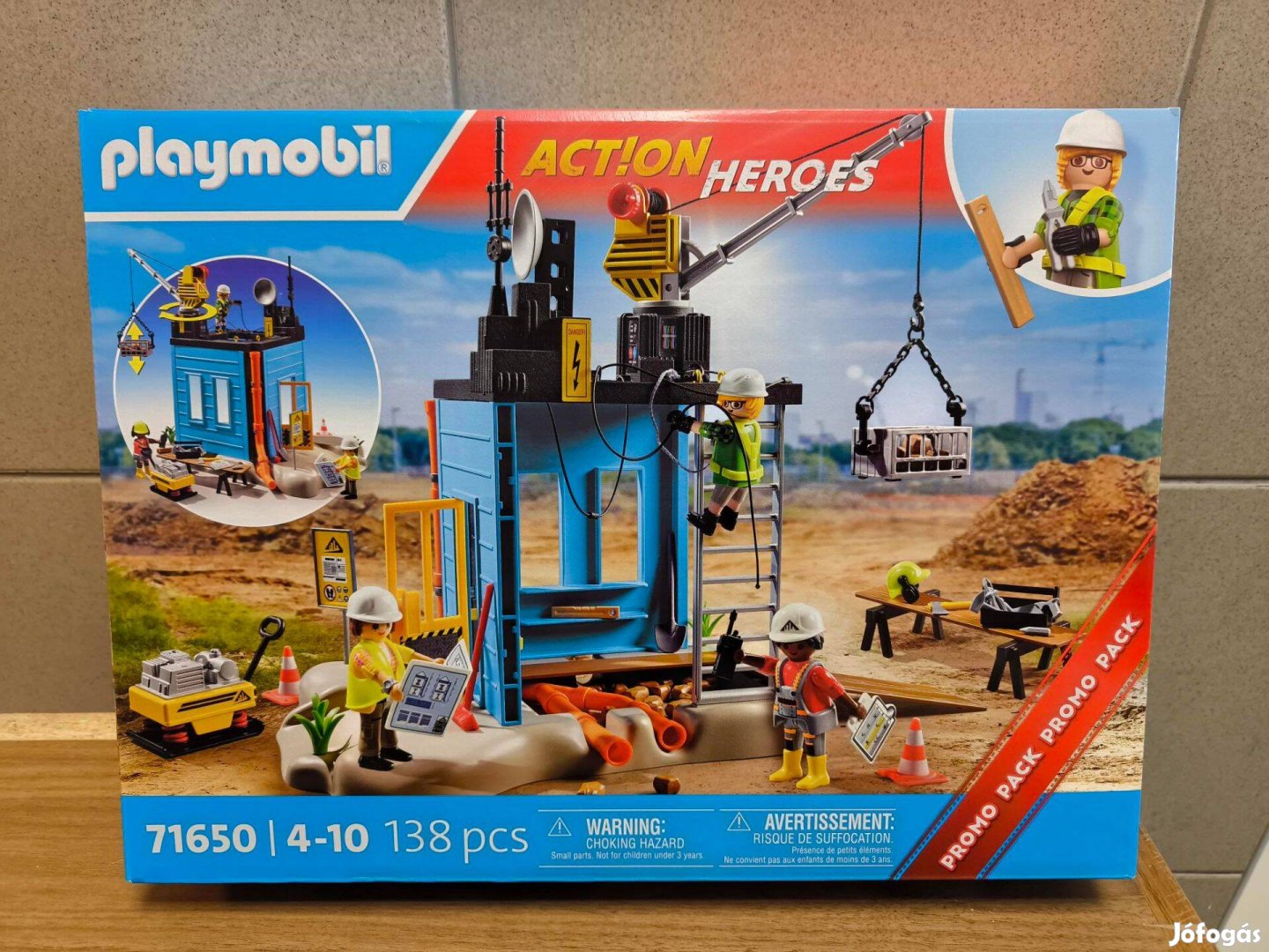 Playmobil Action Heroes 71650 Építkezés daruval új, bontatlan