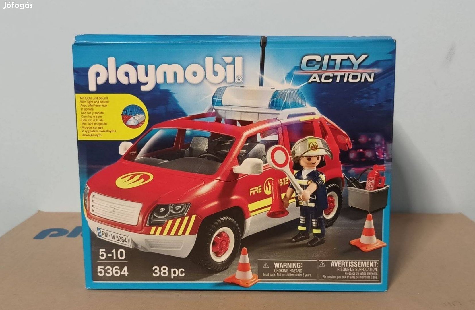 Playmobil City Action 5364 Tűzoltóautó Fénnyel Hanggal Új Bontatlan