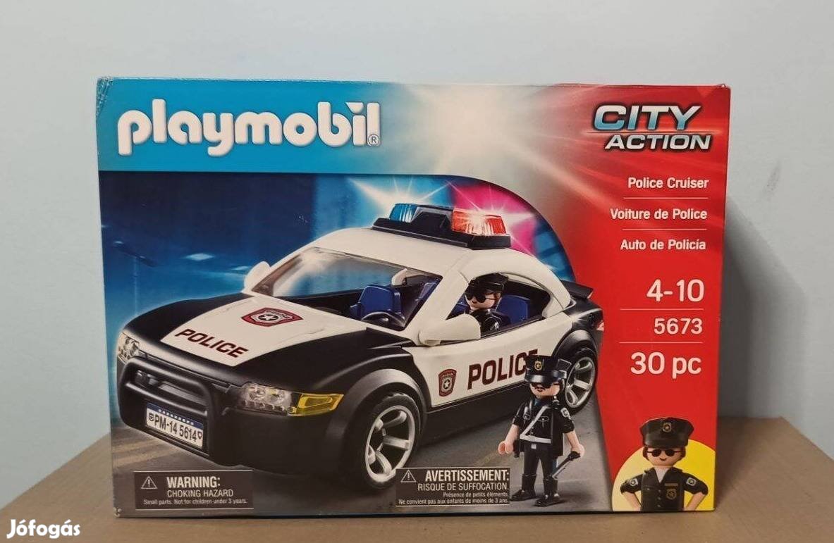 Playmobil City Action 5673 Rendőrautó Villogóval És Rendőrökkel Új