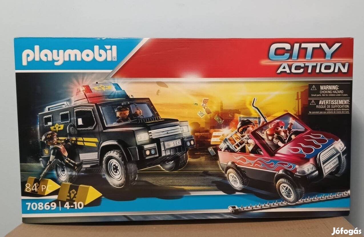 Playmobil City Action 70869 Rendőrautó vs Banditák Terepjárója Új