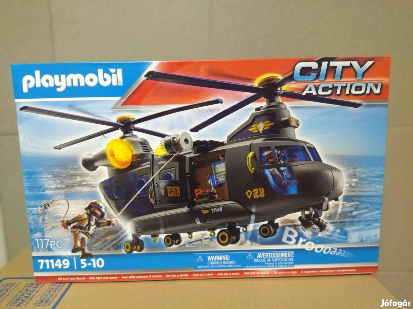 Playmobil City Action 71149 SWAT Mentőhelikopter fénnyel és hanggal új