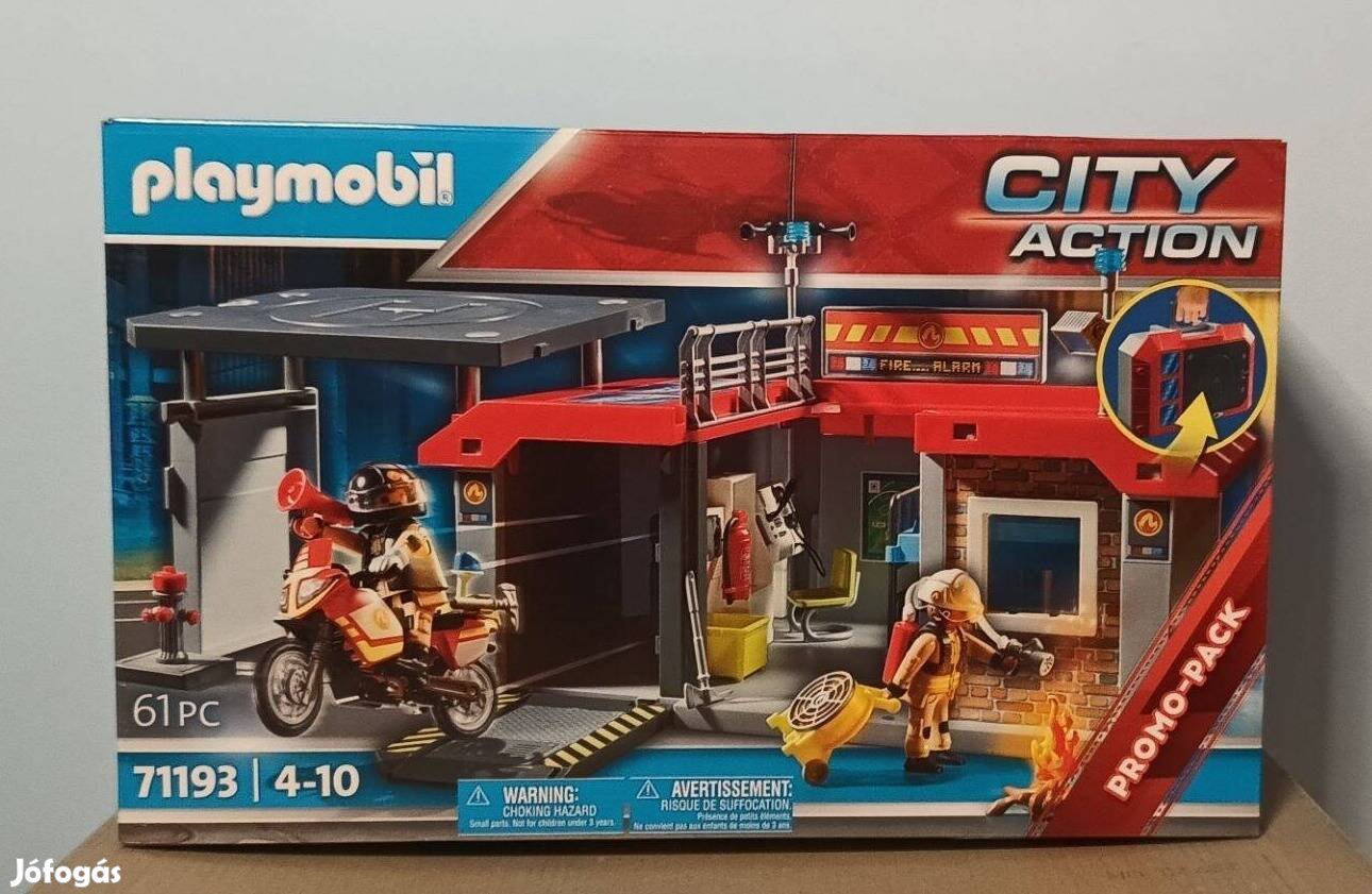 Playmobil City Action 71193 Hordozható Tűzoltószertár Ingy Száll Bp-en