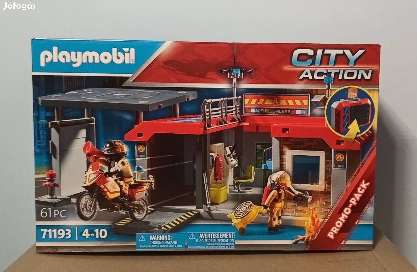 Playmobil City Action 71193 Hordozható Tűzoltószertár Új