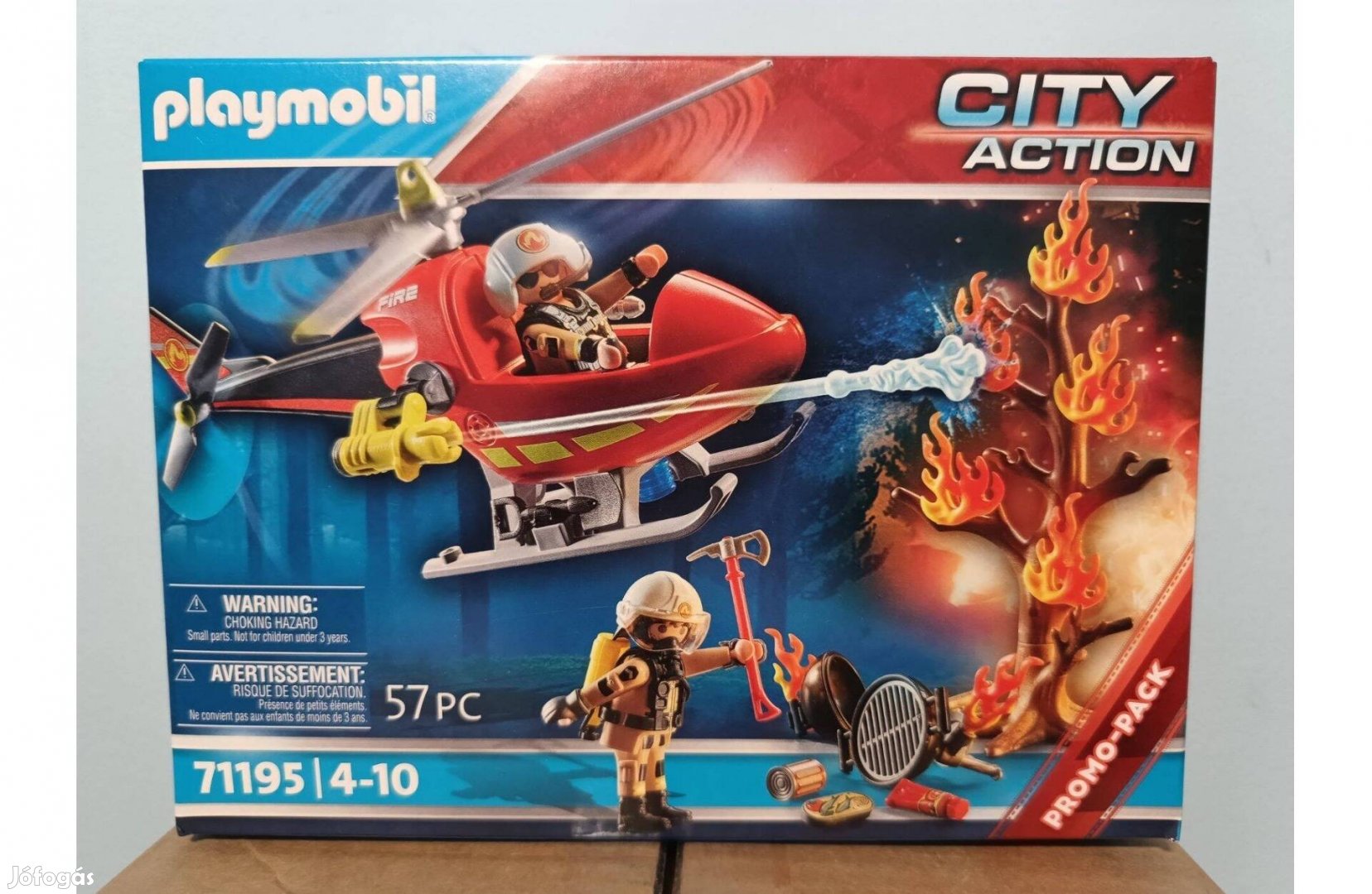 Playmobil City Action 71195 Tűzoltóhelikopter Vízágyúval Új Bontatlan