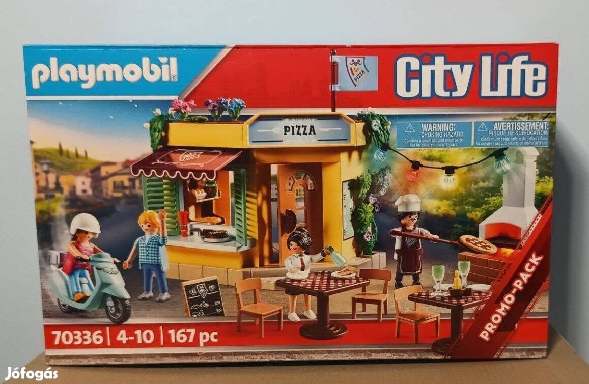 Playmobil City Life 70336 Pizzéria Kerthelyiség Fénnyel Új Bontatlan