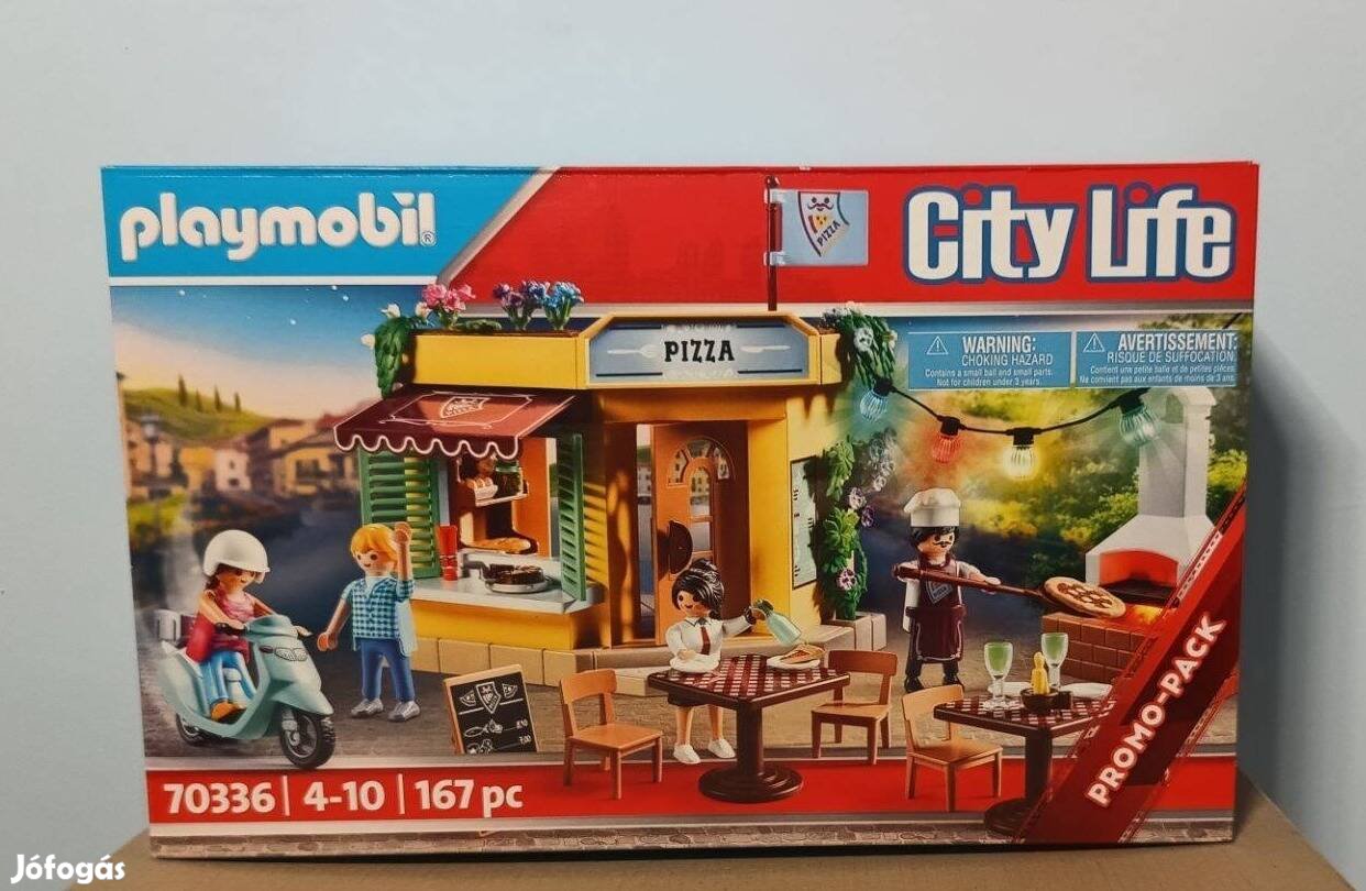 Playmobil City Life 70336 Pizzéria Kerthelyiség Fénnyel Új Bontatlan