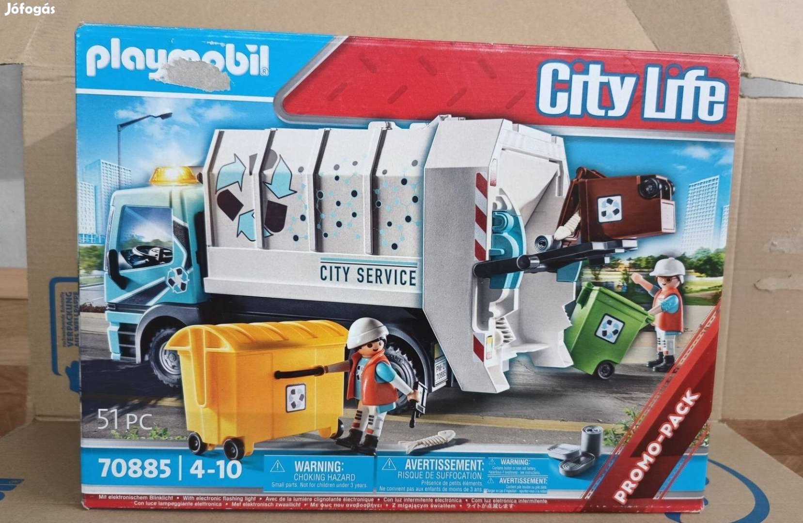 Playmobil City Life 70885 Kukásautó Fényekkel Új Bontatlan