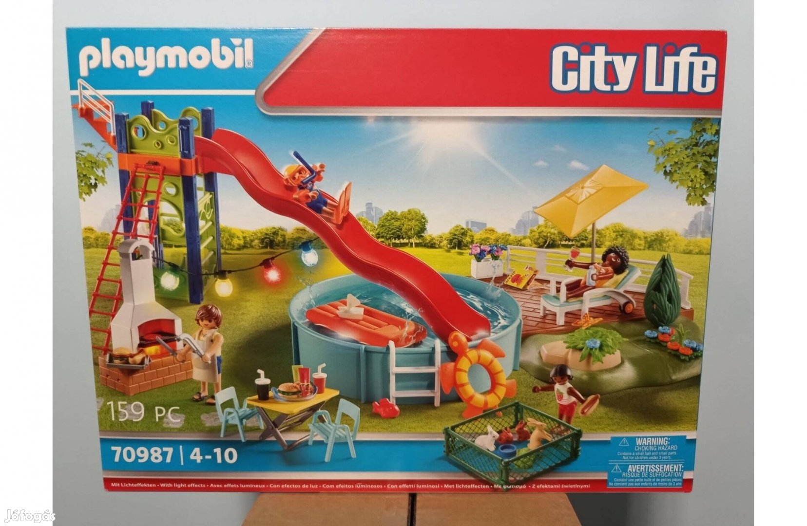 Playmobil City Life 70987 Medencés Party Csúszdával Új Bontatlan